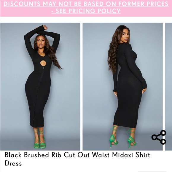 Black Midaxi Ribbed Dress | Poshmark